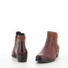 Bottines en cuir marron