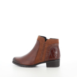 Bottines en cuir marron