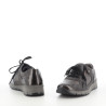 Baskets basses grises en cuir