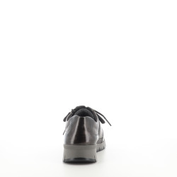Baskets basses grises en cuir