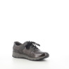 Baskets basses grises en cuir