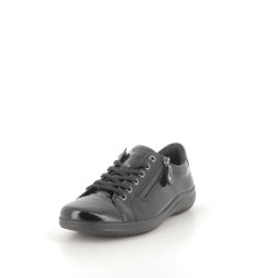 Baskets noires en synthétique vernis Remonte