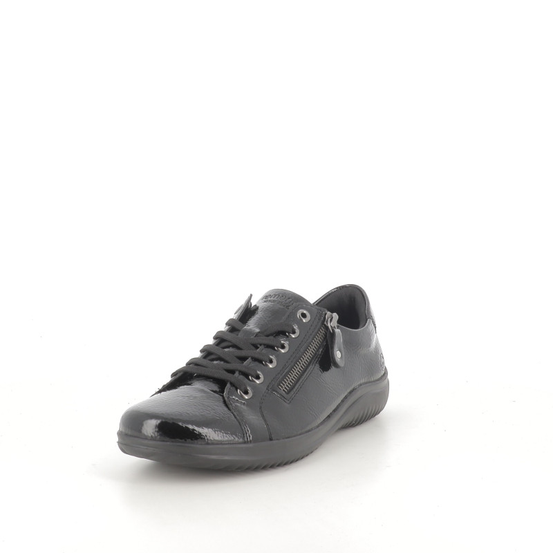 Baskets noires en synthétique vernis Remonte