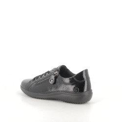 Baskets noires en synthétique vernis Remonte
