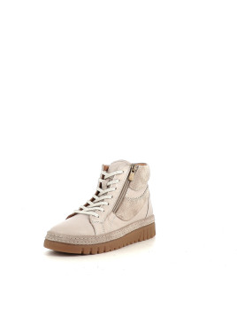Baskets Hautes Grises en Cuir