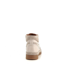 Baskets Hautes Grises en Cuir