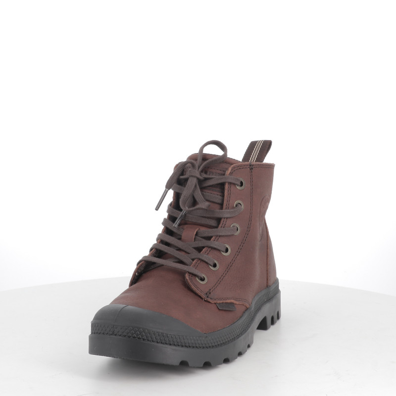 Chaussures Montantes Palladium en cuir marron