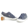 baskets basses bleu gris en toile