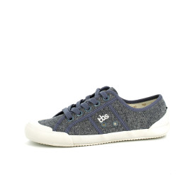 baskets basses bleu gris en toile