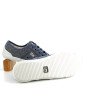 baskets basses bleu gris en toile