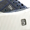 baskets basses bleu gris en toile