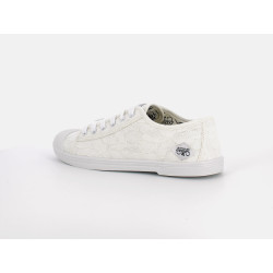 basket dentelle blanc cassé