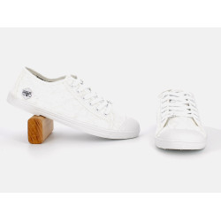 basket dentelle blanc cassé