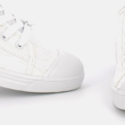 basket dentelle blanc cassé