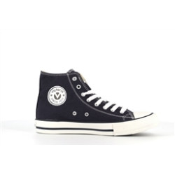 Basket montante bleu en toile