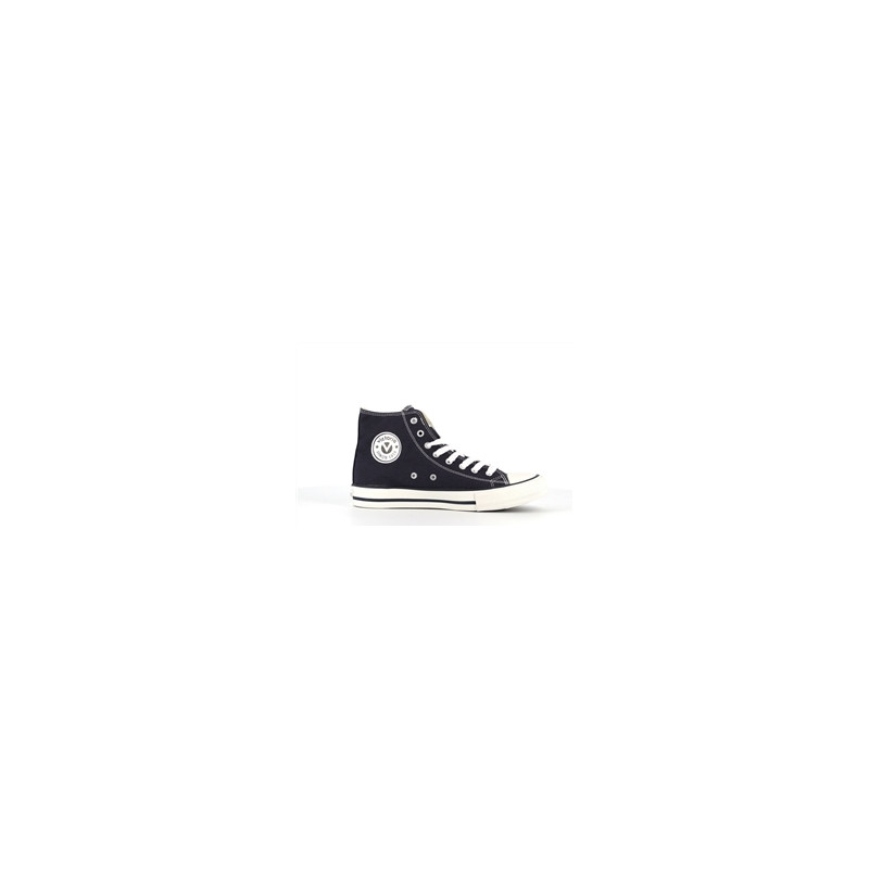 Basket montante bleu en toile