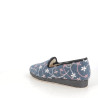 Chausson bleu a fleurs rose