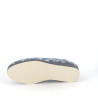 Chausson bleu a fleurs rose