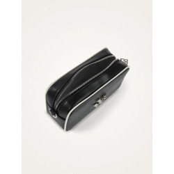 Sac trotteur noir avec bandoulière zèbre