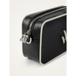 Sac trotteur noir avec bandoulière zèbre