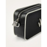 Sac trotteur noir avec bandoulière zèbre