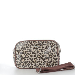 sac Tropéziennes beige à motifs léopard