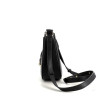 Sac en cuir noir Fuchsia