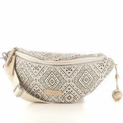 Sac banane noir Fuchsia