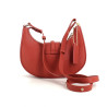 Sac en cuir orange brique Fuchsia