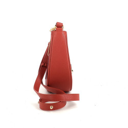 Sac en cuir orange brique Fuchsia