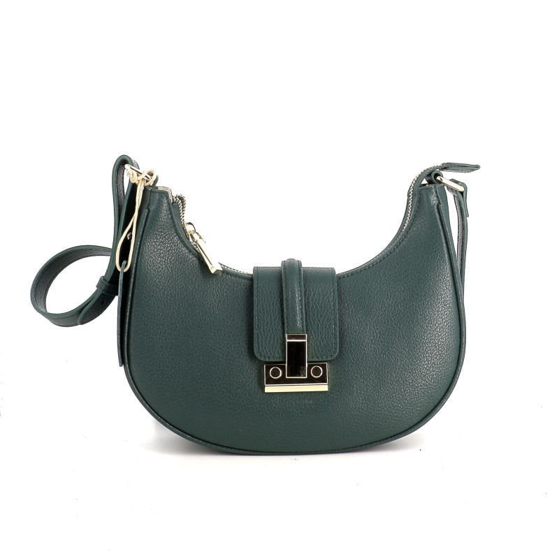 Sac en cuir vert sapin Fuchsia