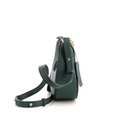 Sac en cuir vert sapin Fuchsia