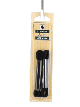 lacet rond fin 45cm noir