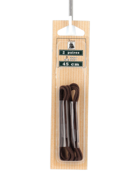 lacet rond fin 45 cm marron moyen