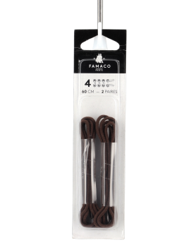 lacet rond fin 60 cm marron moyen