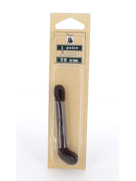 Lacets ronds marron 75cm
