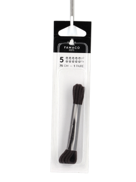 lacet rond fin 75 cm marron fonce