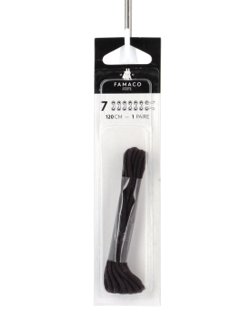 lacet rond fin 120 cm marron fonce