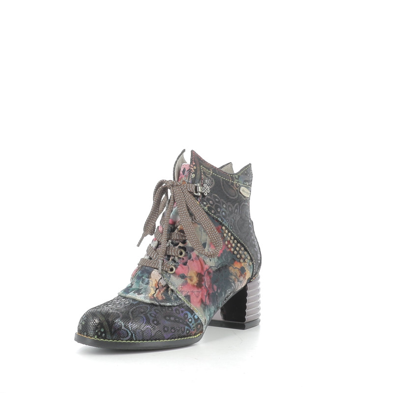 Bottines à Motifs Fleuris