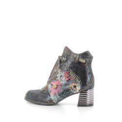 Bottines à Motifs Fleuris