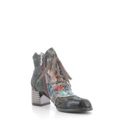 Bottines à Motifs Fleuris