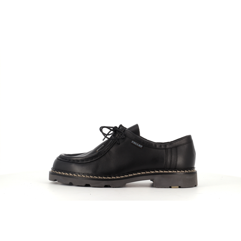 derby noir en cuir