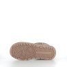 Bottines beiges en cuir avec détails léopard