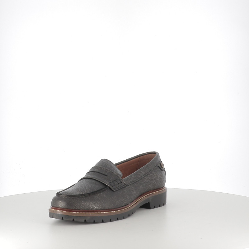 Mocassins Noirs et dorés Carista