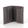 portefeuille en cuir marron