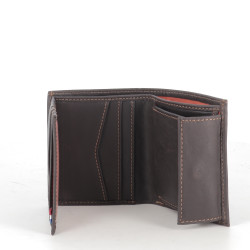portefeuille en cuir marron