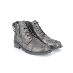 Bottine argenté en cuir