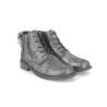 Bottine argenté en cuir