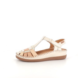 Sandales en cuir beige Pikolinos