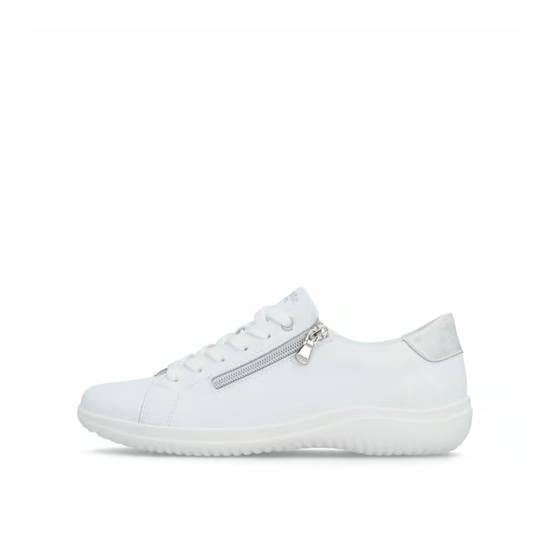 Chaussures à lacets blanches en cuir